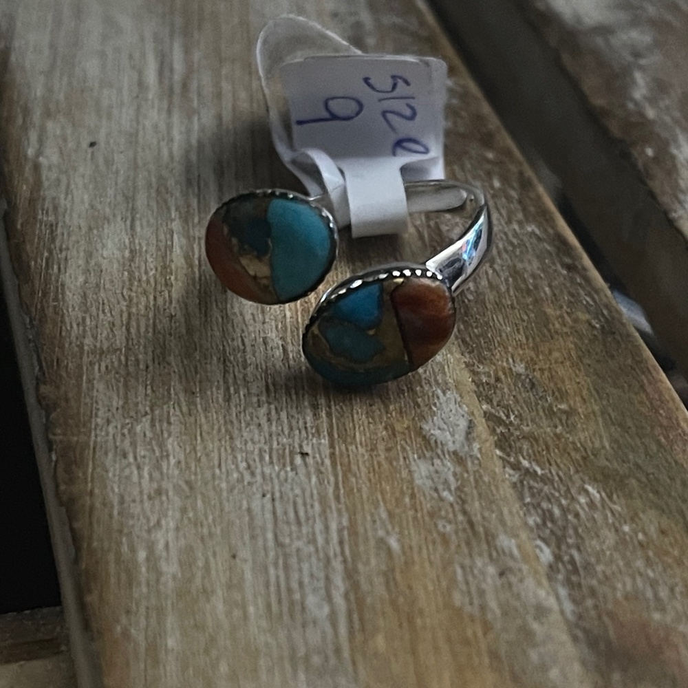 Santa Fe turquoise ring in Sterling silver - Picture 1 of 4